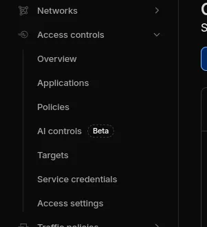 Zero Trust navigation to Access applications